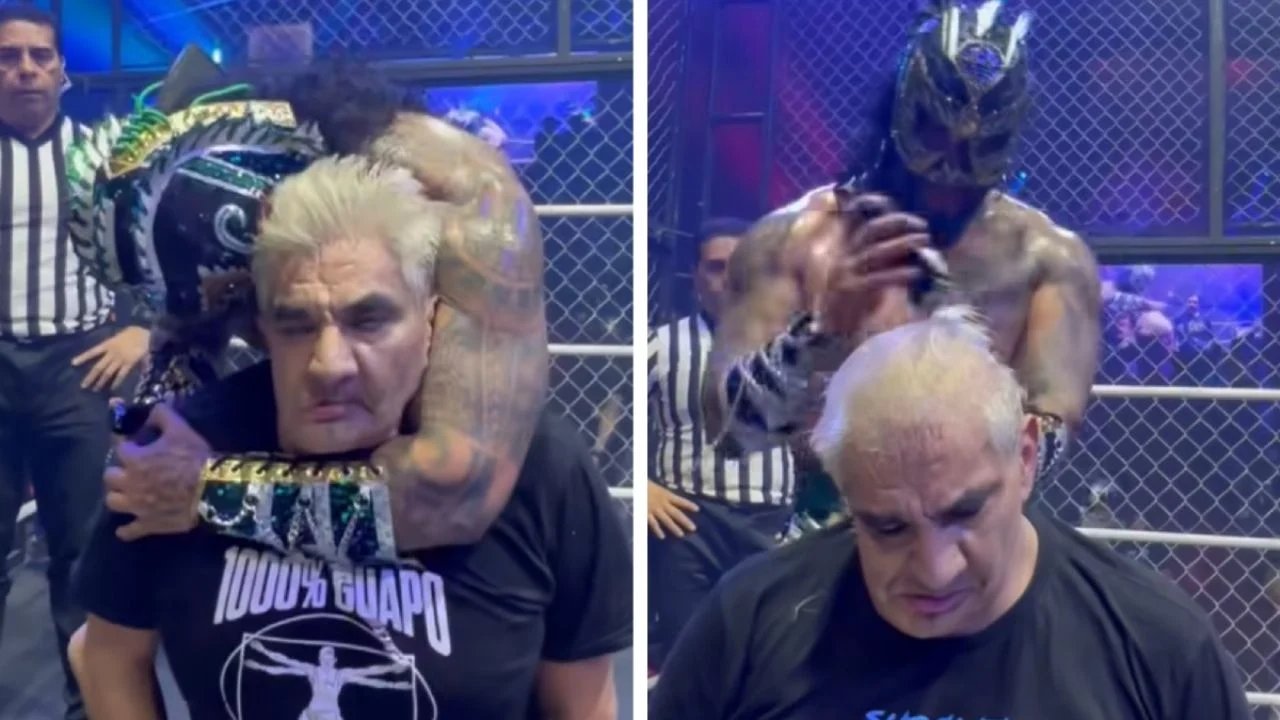 shocker luchador de 54 anos pierde la cabellera en combate