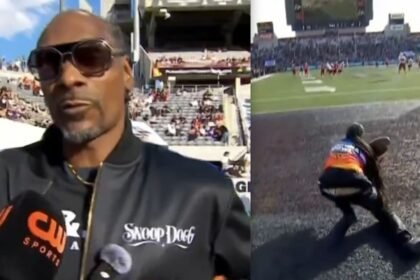 Snoop Dogg deja entrevista y atrapa balón en el Arizona Bowl