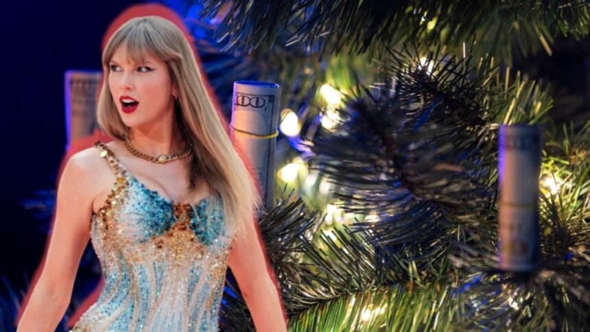Taylor Swift otorga casi 200 millones de dólares a su equipo como bono navideño