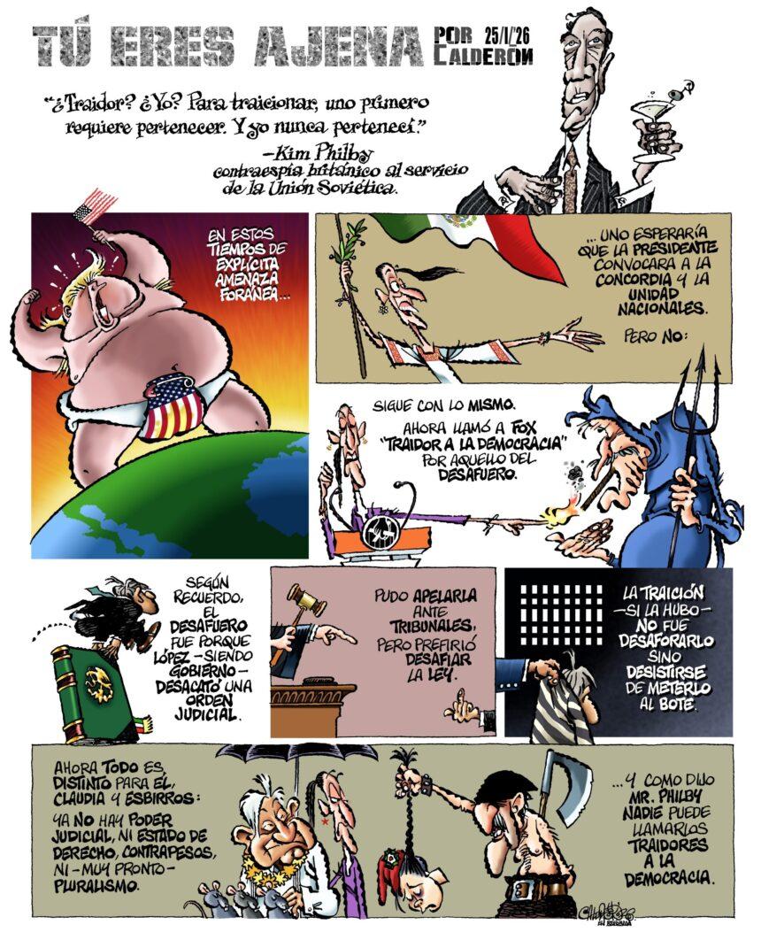 Cartón dominical de Calderón causa polémica en Guanajuato