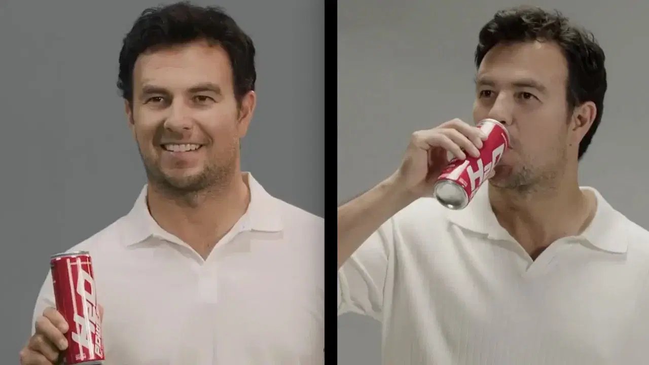 Checo Pérez anuncia nueva bebida energética y desafía a Red Bull