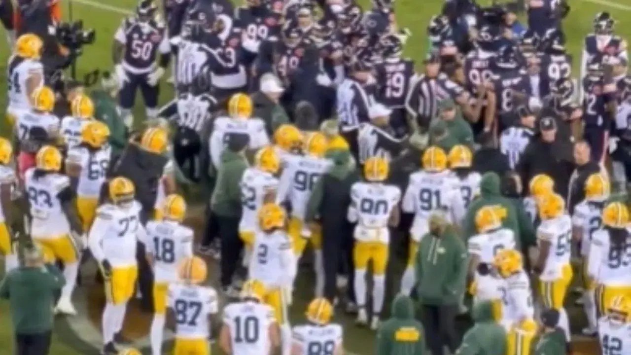Conato de bronca entre Packers y Bears antes del partido de playoffs