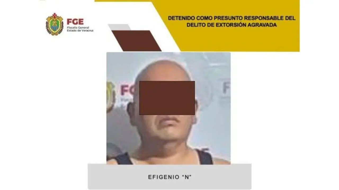 Detienen en Poza Rica a Efigenio "N", excomisario por extorsión agravada