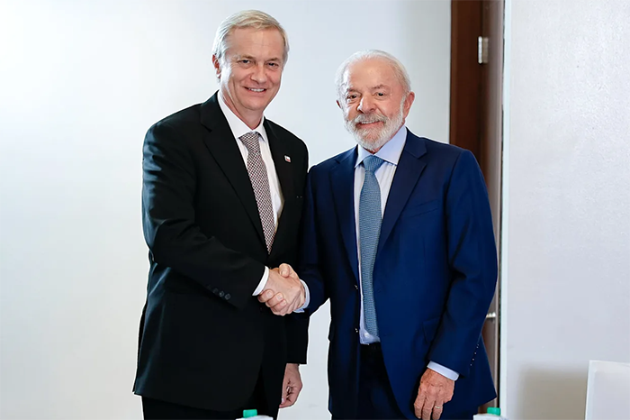 En Brasilia, presidentes de Brasil y Chile acuerdan seguridad y estabilidad regional