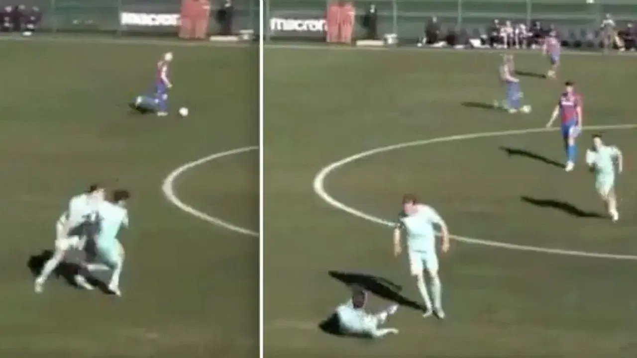 Futbolista empuja a compañero por no seguir instrucciones en partido