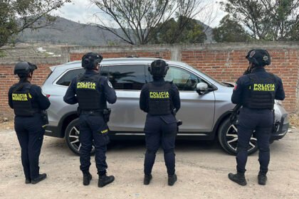 Policía de Morelia recupera vehículo robado con violencia en Jesús del Monte