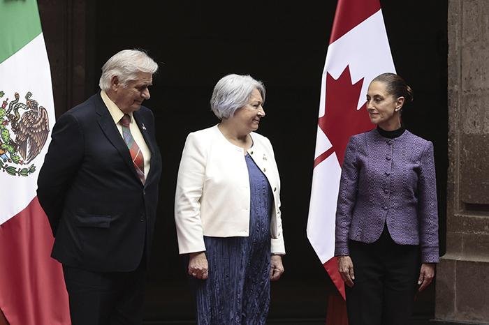 Sheinbaum recibe en Ciudad de México a la gobernadora general de Canadá