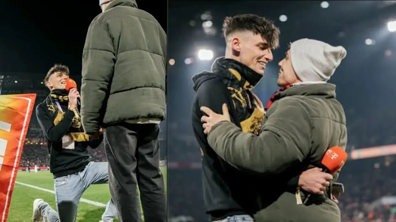 Árbitro de la Bundesliga pide matrimonio a su novio en el estadio
