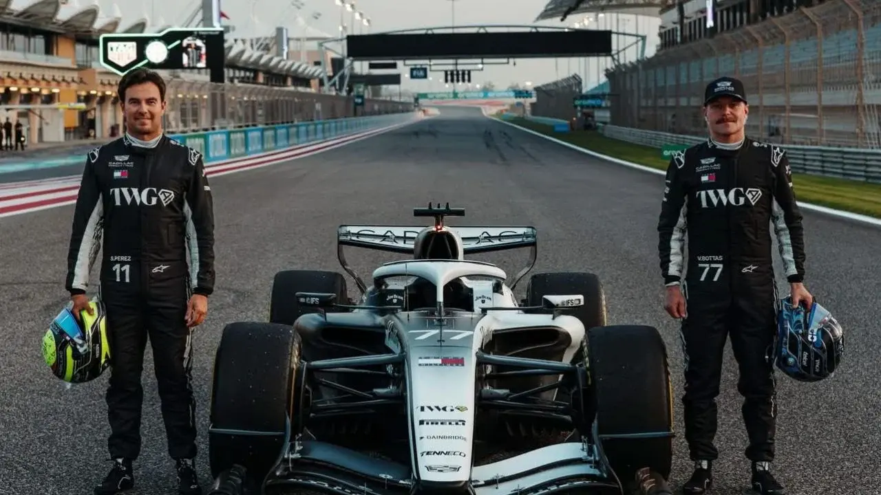 Cadillac listo para la F1 con Checo Pérez y Valtteri Bottas
