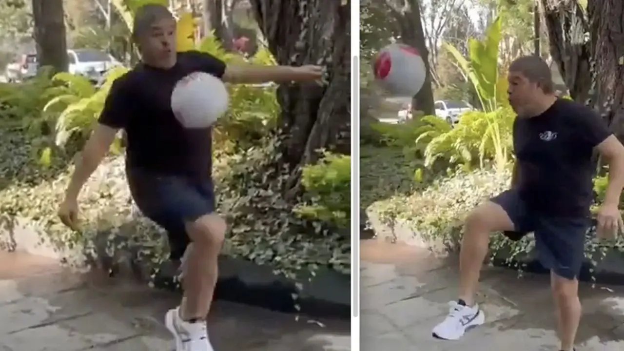 Daniel Guzmán domina con dificultad en video y recomienda escuela de fútbol