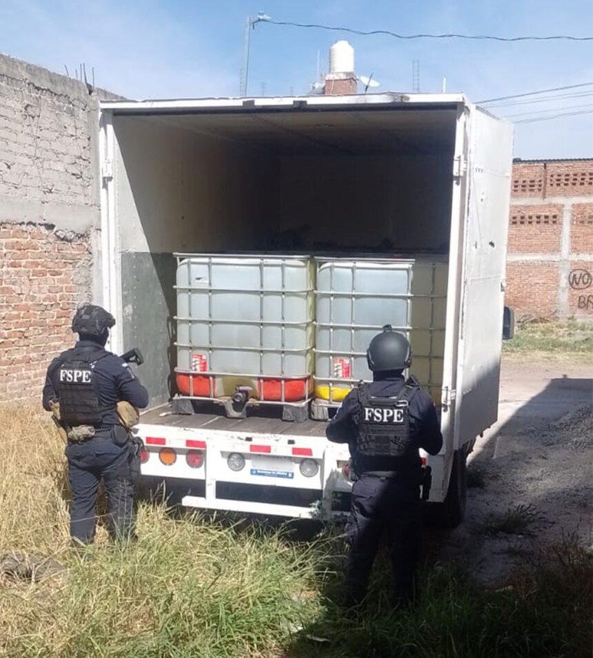 FSPE asegura 17 mil litros de hidrocarburo en Villagrán, Guanajuato