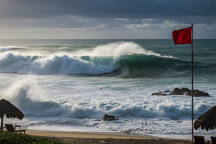 Puertos de Lázaro Cárdenas y Acapulco en alerta por mar de fondo