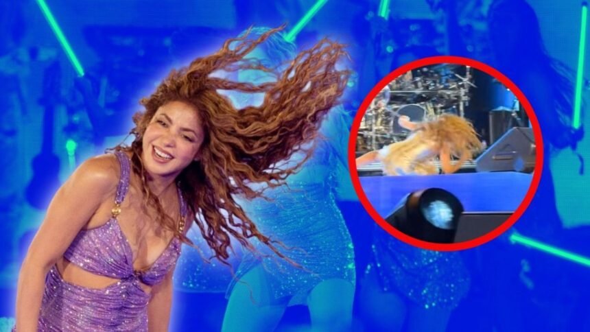 Shakira se cae en pleno concierto; fans preocupados por su salud