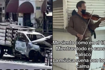 Violinista viral por tocar durante enfrentamientos en Jalisco