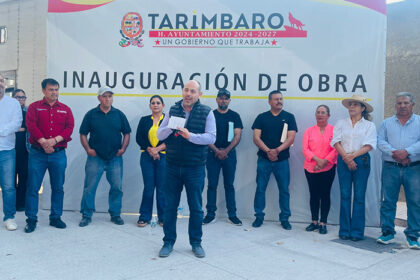 Alcalde Eric Gaona inaugura obra histórica en Miguel Hidalgo, Tarímbaro, Michoacán