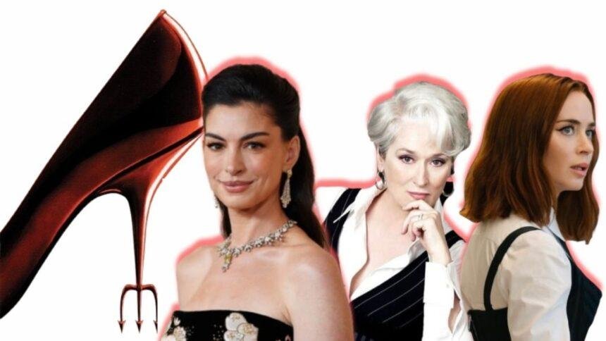 Anne Hathaway y elenco de 'El diablo viste a la moda 2' en CDMX