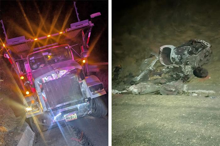 Choque frontal en Siglo XXI, Michoacán, deja un muerto y vehículo destrozado