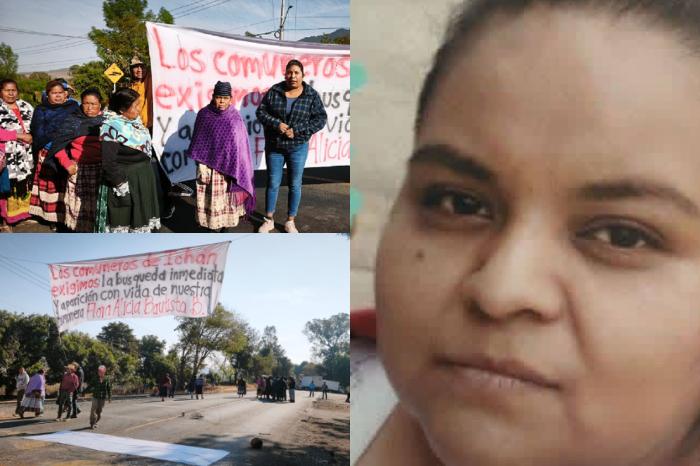 Comuneros de Chilchota, Michoacán, cierran carretera por desaparición de Flora Alicia