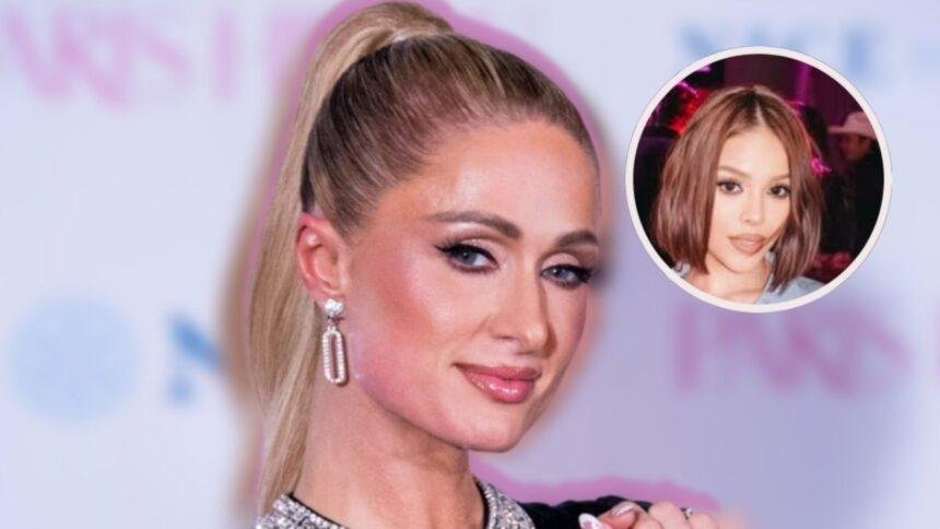 Danna Paola luce elegante en la fiesta de cumpleaños de Paris Hilton