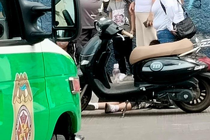 Dos adolescentes resultan heridas tras derrape de motocicleta en Zamora, Michoacán
