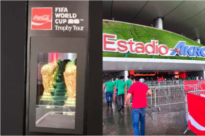 El trofeo original del Mundial llega al Estadio Akron en Zapopan, Jalisco