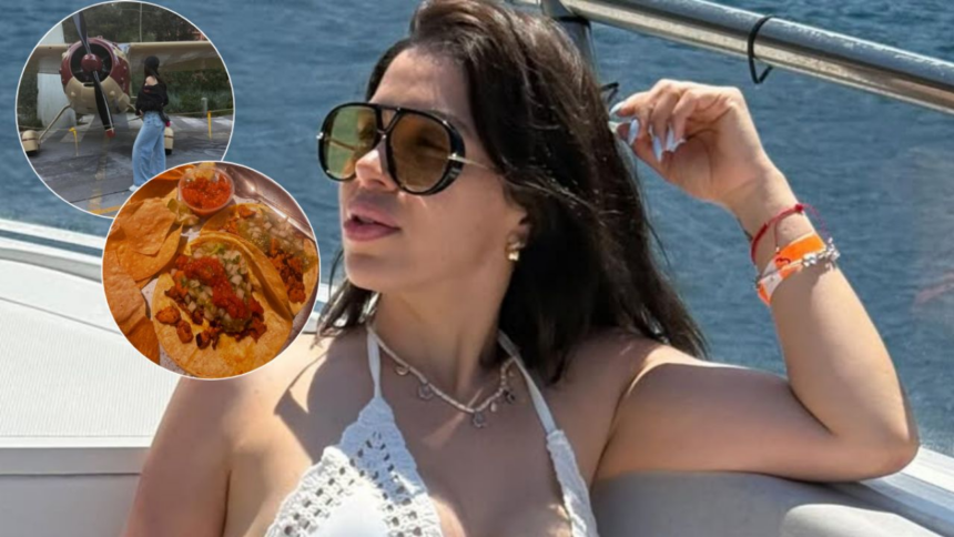 Emma Coronel y sus hijas disfrutan salida lujosa y comen tacos