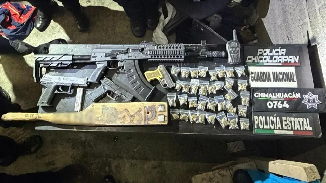 Encuentran a persona privada de libertad y aseguran drogas en Chimalhuacán, Edomex