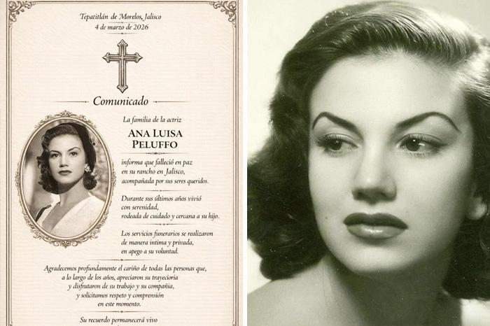 Fallece Ana Luisa Peluffo en Ciudad de México a los 96 años