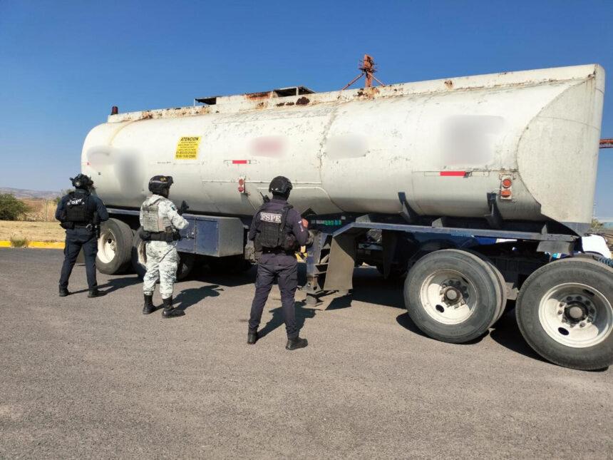 FSPE asegura 31 mil litros de hidrocarburo en Juventino Rosas, Guanajuato