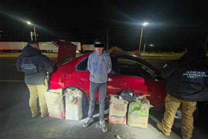 Policía detiene en Panindícuaro, Michoacán, a sujeto con 83 kilos de metanfetamina