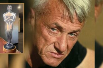 Sean Penn recibe "Oscar" forjado con rieles destruidos en Ucrania