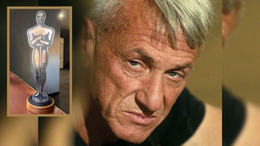 Sean Penn recibe "Oscar" forjado con rieles destruidos en Ucrania