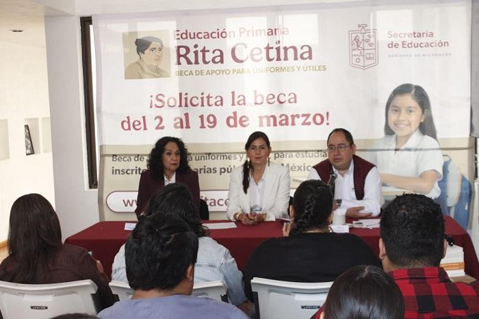 Últimos días para registrar estudiantes de educación básica en Beca Rita Cetina