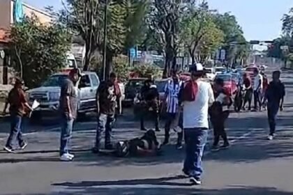 Adulta mayor atropellada por motociclista en el Palacio del Arte, Morelia