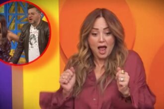 Andrea Legarreta sufre caída en vivo y genera preocupación en el programa