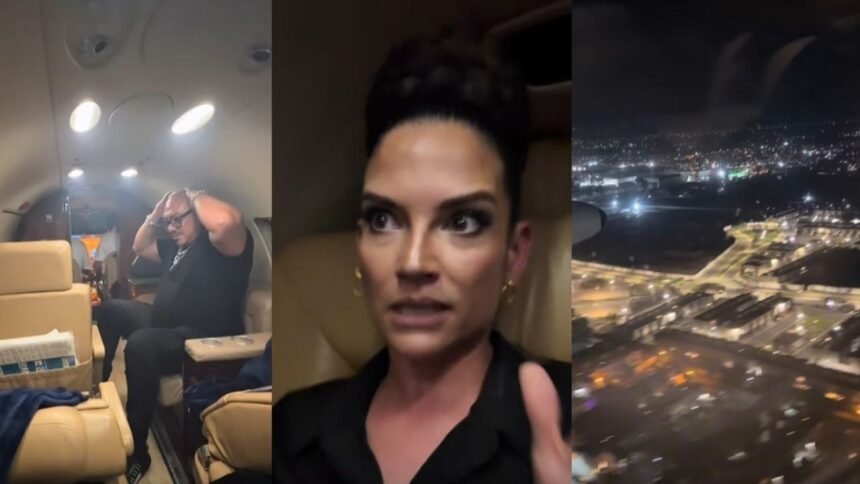 Avión de Natalia Jiménez sufre falla y aterriza de emergencia