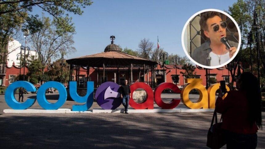 Ex conductor de Televisa canta en las calles de Coyoacán