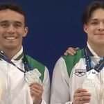 Osmar Olvera y Juan Celaya logran plata en trampolín sincronizado en Beijing