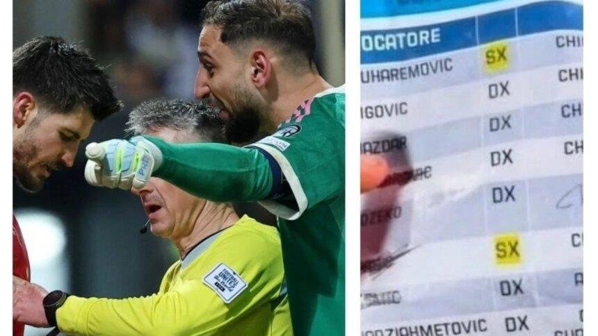Recogepelotas bosnios revelan "acordeón" oculto a Donnarumma en penaltis