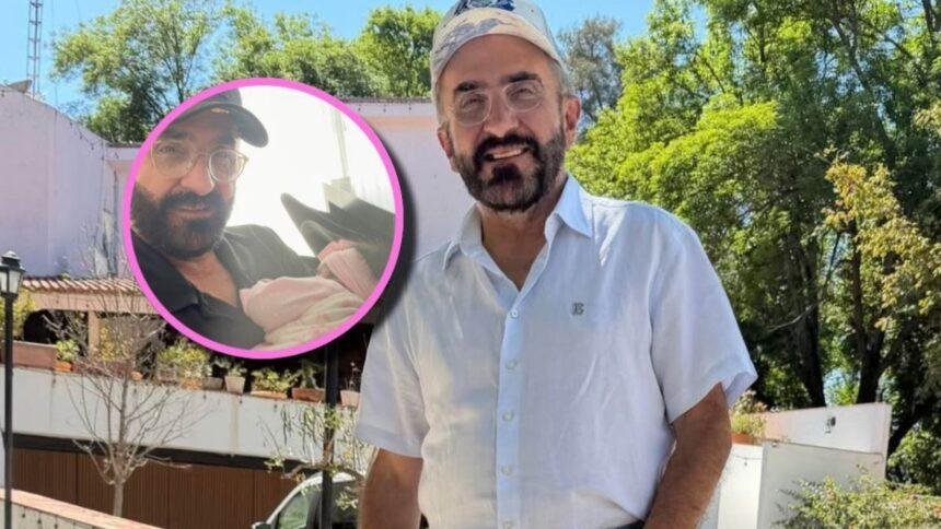 Vicente Fernández Jr. publica emotiva fotografía con su bebé a los 62 años