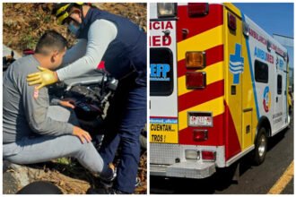 Accidente en la Siglo XXI en Michoacán deja dos motociclistas lesionados