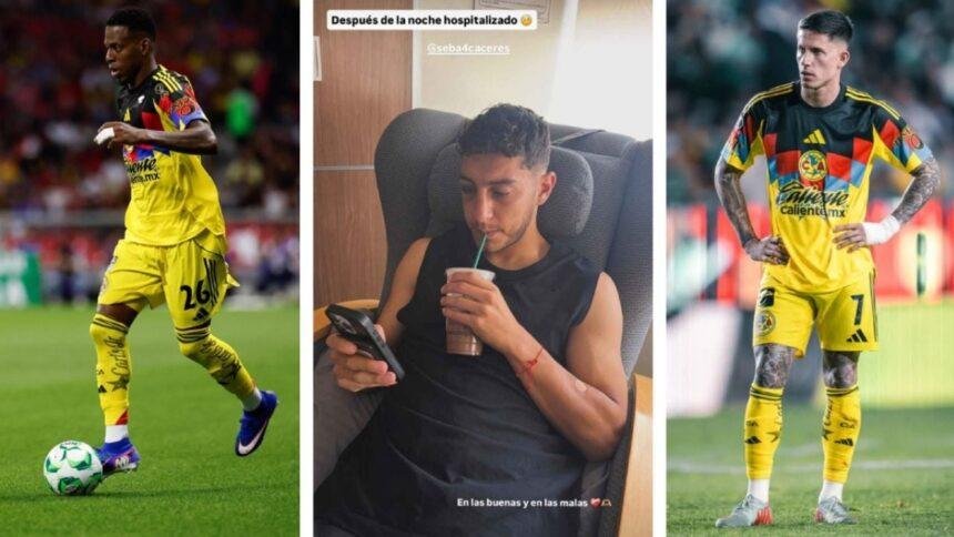 América enfrenta lesiones: Borja fuera, Cáceres fracturado y Rodríguez regresa ante Pumas