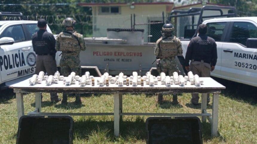 Aprehenden más de 45 explosivos y equipo táctico en Villahermosa