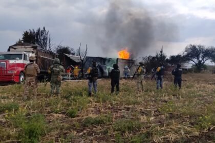 Asegura Secretaría de Seguridad centro de almacenamiento de hidrocarburo en Juventino Rosas