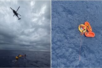 Avión se estrella en el mar; 11 sobrevivientes son rescatados