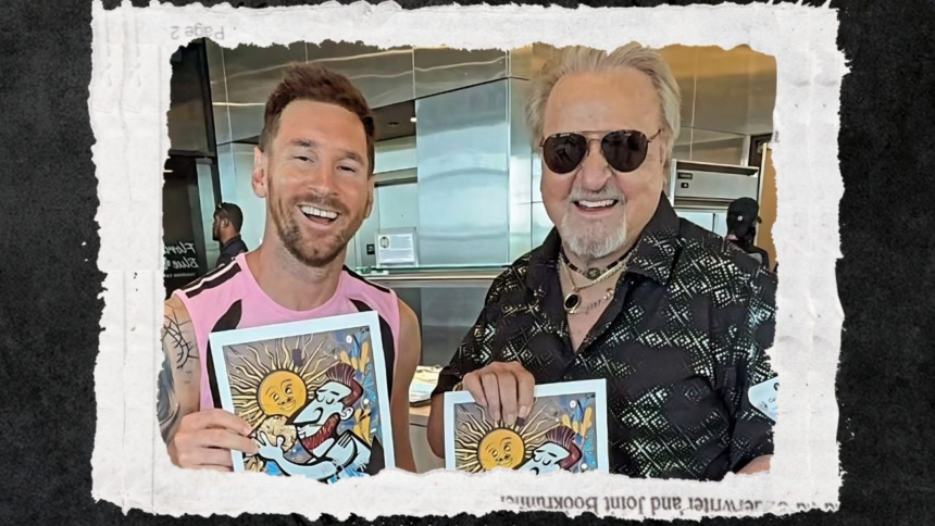 Carlos Villagrán sorprende a Messi con un emotivo beso viral