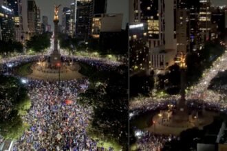 Celebración masiva en Reforma por el título de Cruz Azul