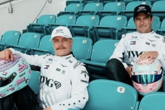 Checo Pérez cuenta cómo le robaron el auto a Valtteri Bottas en Miami