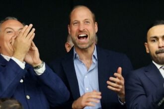 El príncipe William celebra la coronación del Aston Villa en Europa League