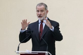 El rey de España presencia el partido España vs. Uruguay en Guadalajara